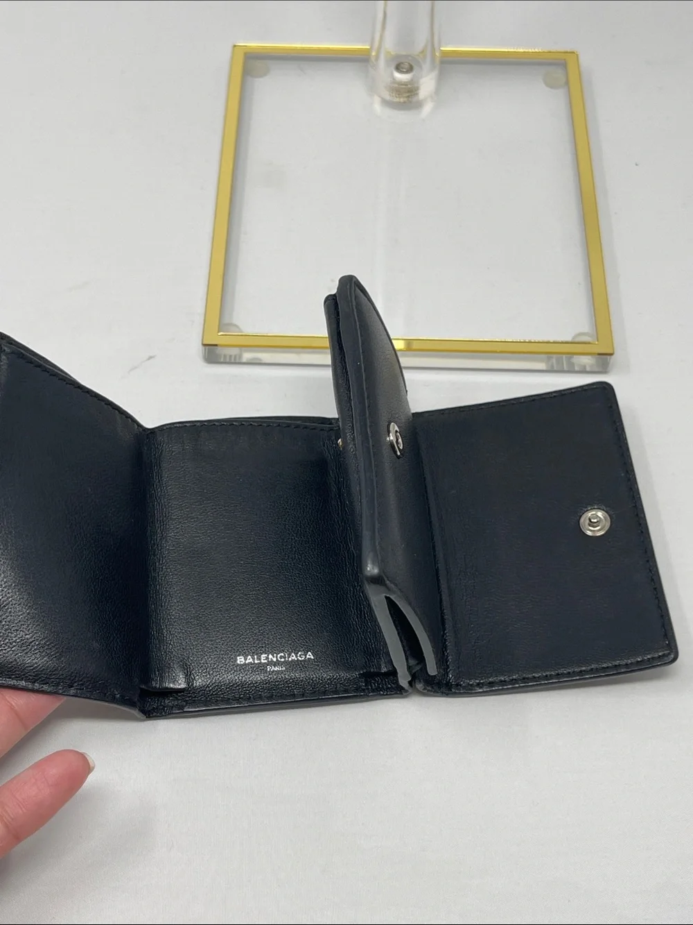 Balenciaga compact leather